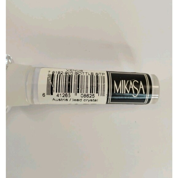 Mikasa Lead Crystal Venus Heart Faceted Clear Glass Wine Bottle Stopper - Picture 5 of 14